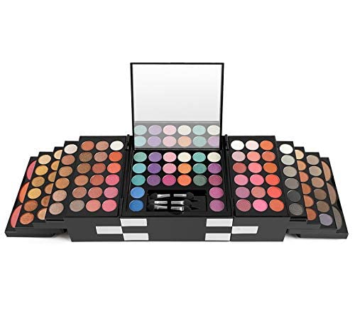 148 Colors Eyeshadow Palette Makeup Contouring Kit Combination with Eyebrow Powder, Lipgloss, Blusher, Press Powder and Concealer - Perfect for Professional and Daily Use-FemmiqueWomen