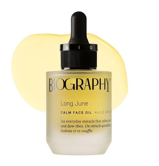 Biography Long June Quieting Face Oil, 13ml- Natural Smoothing & Clarifying Dry Oil. Clarifying, Moisturizing & Hydrating Beauty Facial Oil for Women w/Camellia, Vitamin E & Marula-FemmiqueWomen