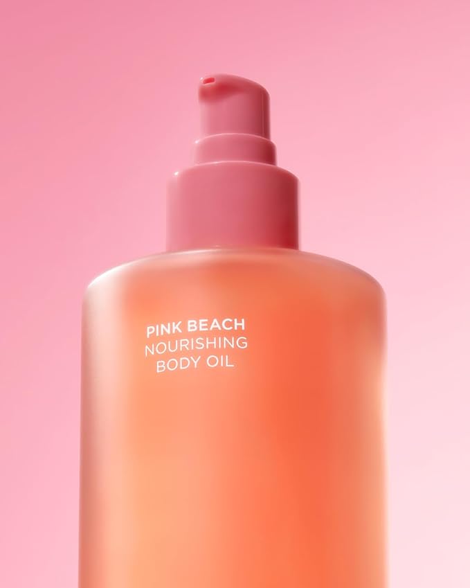 Saltair Body Oil. Jumbo Size Pink Beach After Shower and Bath Oil Moisturizer for Women and Men. Botanical, Non-Greasy, and Well-Absorbing Lotion for Hydrating Dry Skin. 10oz Bottle-FemmiqueWomen