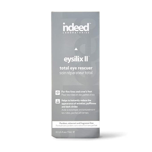 INDEED LABS Eysilix II Total Eye Rescuer, Moisturizing Eye Cream, Natural Anti Aging Under Eye Cream for Wrinkles, Puffiness and Dark Circles, Paraben and Phthalate Free Formula - 0.5 OZ-FemmiqueWomen