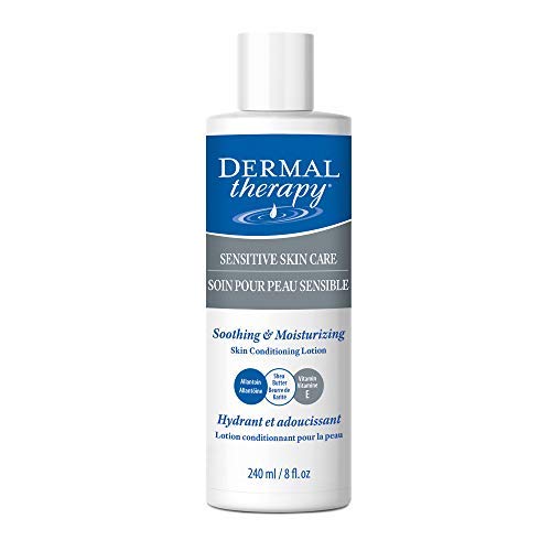 Dermal Therapy Sensitive Skin Lotion - Calming, Non-Irritating Lotion with 15% Allantoin, 10% Shea Butter, Vitamin E - Soothing Relief for Dry, Itchy, Eczema-Prone Skin - 8 fl oz / 240 ml-FemmiqueWomen