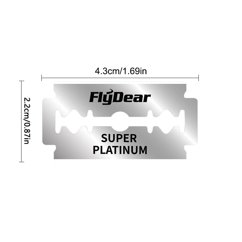 100 Count Double Edge Razor Blades - Men's Safety Razor Blades for Shaving - Platinum Stainless Steel Double Razor Shaving Blades for Men for a Smooth Clean Shave-FemmiqueWomen