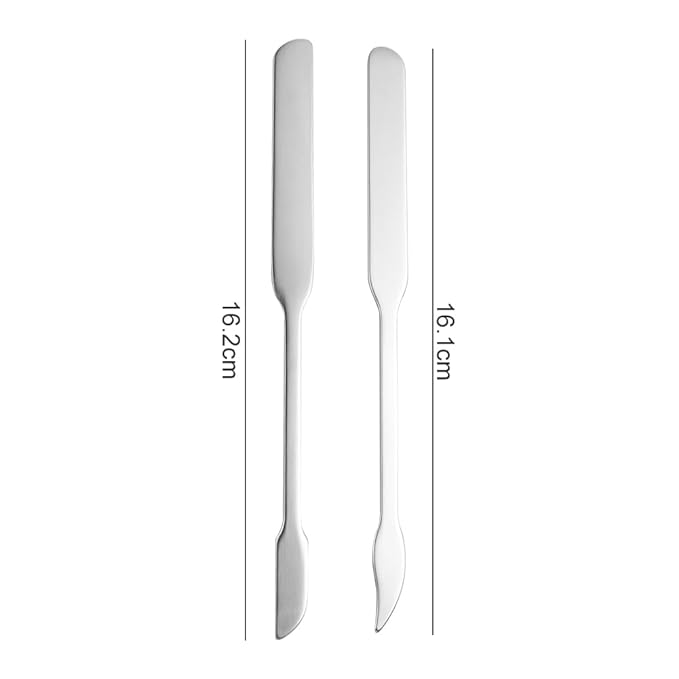 3pcs Cosmetic Mixing Makeup Spatula Nail Art Palette,Spoon Stainless Steel Spatula Face Brush Stirring Embossing Stick Makeup Brushes Cosmetic Tools Nail Polish Mix Stick-FemmiqueWomen