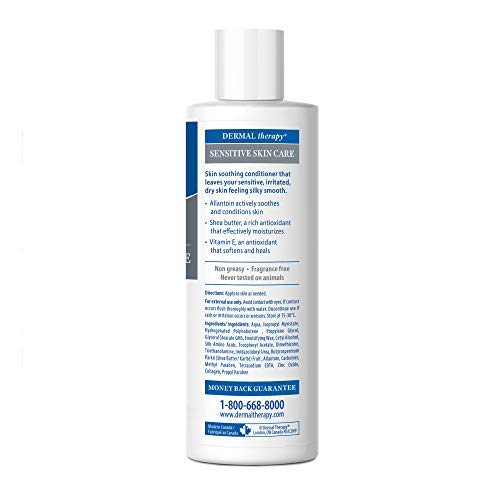 Dermal Therapy Sensitive Skin Lotion - Calming, Non-Irritating Lotion with 15% Allantoin, 10% Shea Butter, Vitamin E - Soothing Relief for Dry, Itchy, Eczema-Prone Skin - 8 fl oz / 240 ml-FemmiqueWomen
