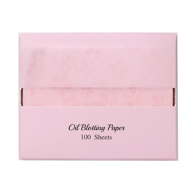 [600 Counts Refills Only] Cherry Blossom Natural Oil Blotting Sheets for Face with Mirror Case and Refills-FemmiqueWomen