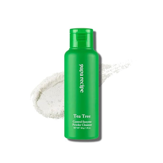 Papa Recipe Tea Tree Control Enzyme Powder Cleanser - Soft Exfoliating Facial Wash for Sensitive Skin (50g, 1.72oz) - Korean Skincare for Soothing, Balancing skin's moisture and oil level-FemmiqueWomen