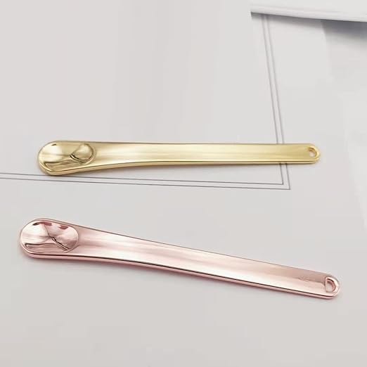 3 Pieces Alloy Makeup Spatula Eye Cream Spoon Beauty Scoop Mini Spoon Makeup Beauty Spoons Mini Cosmetic Skincare Spatula for Cream Lotions, 3.54 x 0.43 inches, Gold, Silver, Rose-Gold-FemmiqueWomen