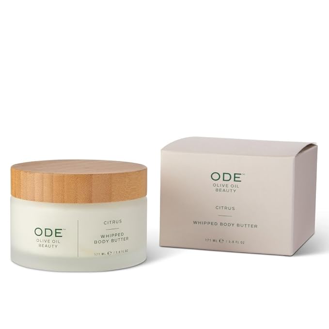 McEvoy Ranch Whipped Body Butter | ODE Olive Oil Beauty | 5.8 FL OZ | Crafted with Organic EVOO, Hyaluronic Acid, Organic Shea & Cocoa Butters | Nourishing, Brightening, Firming (Citrus)-FemmiqueWomen