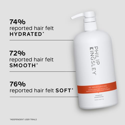 PHILIP KINGSLEY | Re-Moisturizing Smoothing Shampoo | For Curly, Frizzy, Wavy, Dry, Coarse Hair Types | Hydrating Shampoo that Re-Moisturizes and Smooths Hair | 33.8oz-FemmiqueWomen