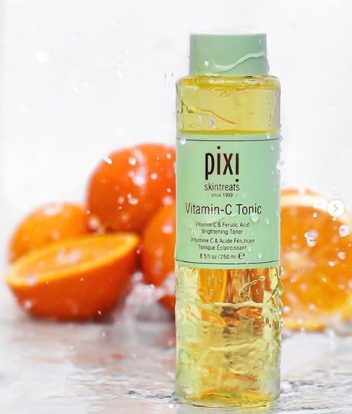 Pixi Vitamin-C Tonic,Brightening & Soothing Facial Toner, Boost Skin Luminosity, Infused with Vitamin-C & Ferulic Acid, Alcohol Free Daily Toner (250ml / 8,5 fl oz)-FemmiqueWomen