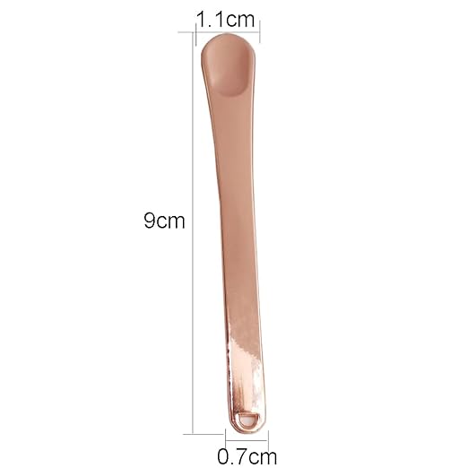 3 Pieces Alloy Makeup Spatula Eye Cream Spoon Beauty Scoop Mini Spoon Makeup Beauty Spoons Mini Cosmetic Skincare Spatula for Cream Lotions, 3.54 x 0.43 inches, Gold, Silver, Rose-Gold-FemmiqueWomen