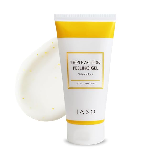 IASO Triple Action White Peeling Gel | Exfoliating Gel for Face, eep Pore Cleanse, Tone-Up Effect & Smoother Skin Texture, Korean Skin Care, 5.07 oz-FemmiqueWomen