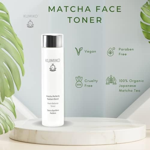 KUMIKO Ultimate Matcha Skin Care: Radiant Boost Face Toner Fresh Balance - Purifying & Refreshing Glow Essence - Hydrate, Balance, Replenish Skin - 7.84 oz - Soothe and Revitalize Your Skin-FemmiqueWomen
