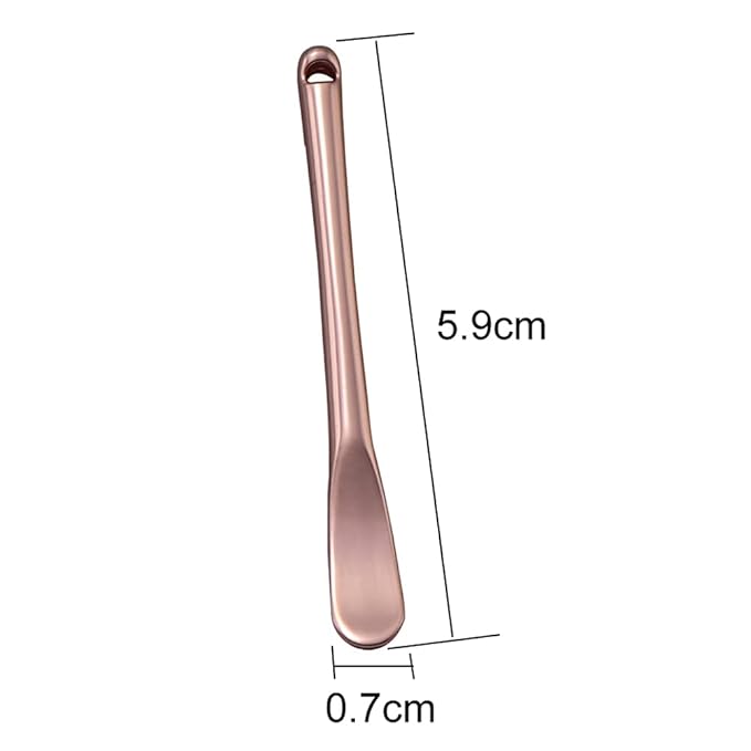 3 Pieces Zinc Alloy Makeup Spatula Eye Cream Spoon Beauty Scoop Mini Spoon Makeup Beauty Spoons Mini Cosmetic Skincare Spatula for Cream Lotions, Cylindrical Handle Type, Golden, Silver, Rose-Gold-FemmiqueWomen