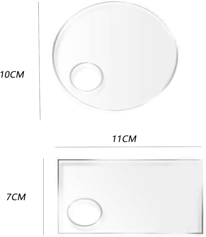 3 PCS Acrylic Cosmetic Makeup Palette Liquid Foundation Mixing Palette Art nail Palette Pigment for Nail Art Beauty Salon Color Cream Liquid Foundation Mixing Palette-FemmiqueWomen