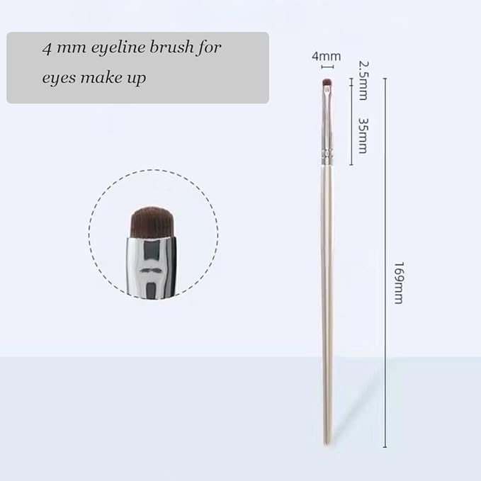 Mini Smudge Brush for Eyeliner,2 PCS Small Smudge Brush for Precision Eyeshadow and Eyeliner,Eyeliner Brush for Powder Gel Cream Liquid Concealer,Eye Makeup Brush Set-FemmiqueWomen