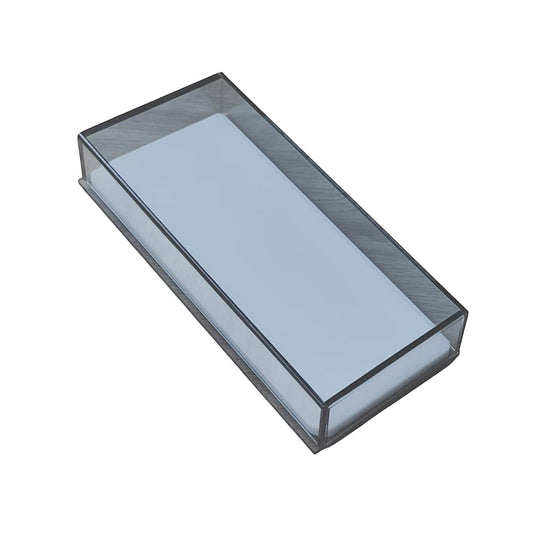 Grafting False Eyelash Acrylic Extension Pallet Organizer, Eyelash Extension Glue Tweezers Plate Makeup Palette, Dustproof Storage Box Display Training Tools Salon (Transparent Grey)-FemmiqueWomen