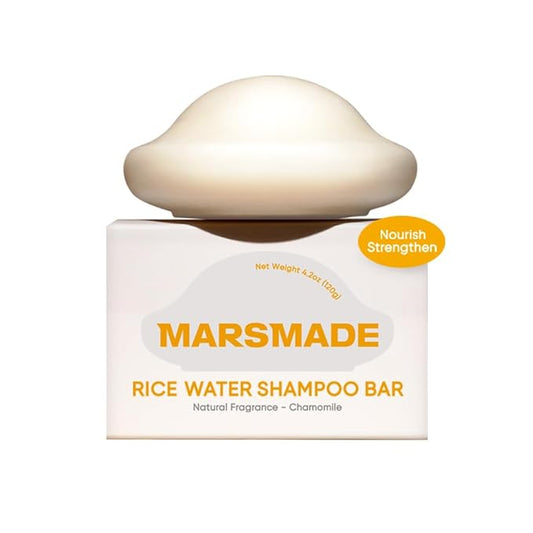Rice Water Shampoo Bar 2.0 - Hydrating & Moisturizing Natural Hair Soap for Strengthening & Scalp Nourishment - Solid Bar for All Hair Types (120g, 4.23oz)-FemmiqueWomen