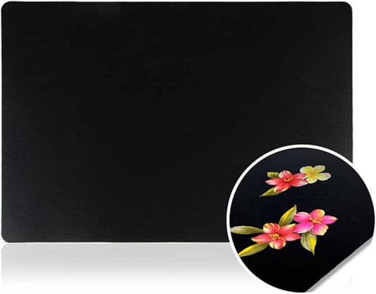 10Sheets Plastic Nail Art Palette Nail Painting Board Nail Drawing Board Nail Painting Mixed Color Palettes Paint Mixing Palette for Nail-Art Beauty Salon Color Cream Mixing, Black-FemmiqueWomen