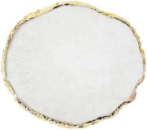 1Pc White Resin Nail Art Palette Makeup Mixing Palette Gold Edge Nail Art Tool Gel Design Nail Art Makeup Mixing Tray DIY,Nail Art and Polish,Beauty and Personal Care,Foot, Hand and Nail Care-FemmiqueWomen