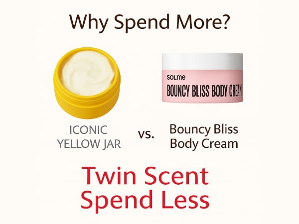 SOLME Brazilian Bum Bum Body Lotion Bouncy Bliss | Skin Tightening Body Butter with Coconut & Jojoba Oil, Collagen & Avocado Extract | Glowing Skin | Peach Vanilla Scent | K-Beauty, 6.76 fl. oz.-FemmiqueWomen