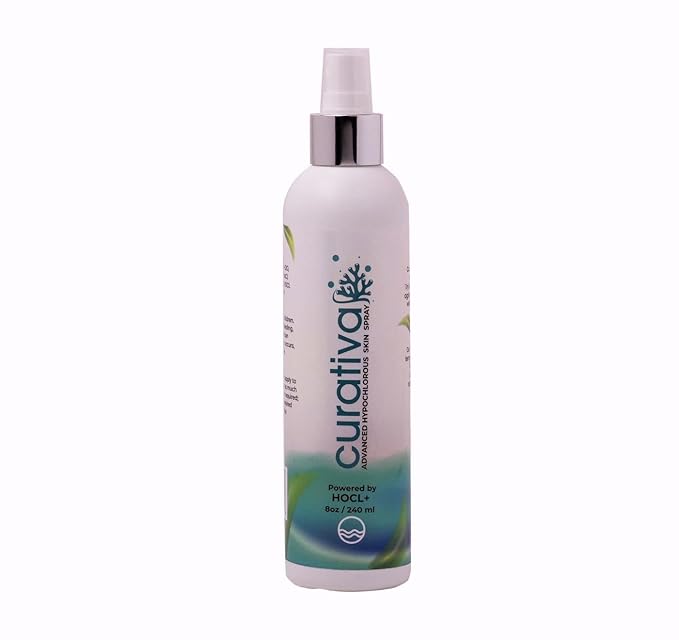 Curativa Bay .02% Hypochlorous Skin Spray, Clear Skin, Most effective For Total Skin Health and the Base for all Skin Care. 100% Organic, Made in USA, Produces Great Results 8 OZ.-FemmiqueWomen