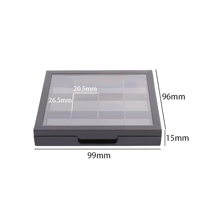 12 Grids Empty Eyeshadow Palette DIY Eyeshadow Makeup Palette Lipstick Container Empty Makeup Storage Box for Blush Lipstick-FemmiqueWomen