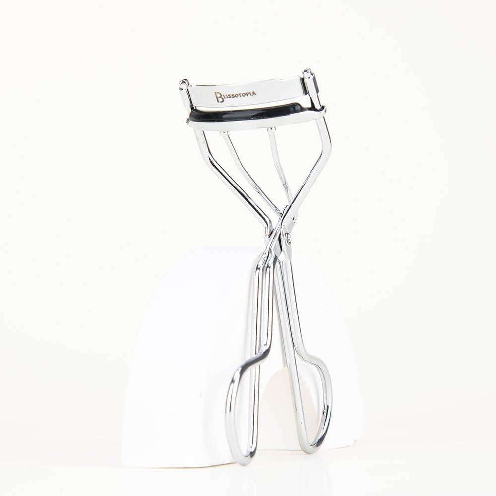 Eyelash Curlers and Tweezers for Every Eye Shape"" 2 in 1 Eyelash Curler and Tweezer Set for Instant Beauty"" Travel-Friendly and Easy to use, Silver-FemmiqueWomen