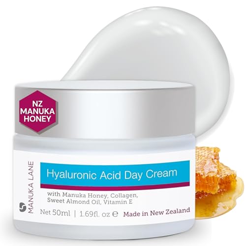 Manuka Lane Hyaluronic Acid Day Cream for Face and Neck with Oat Kernel Extract, Camellia Seed Oil & Sweet Almond Oil | Plant Based Formula | Carefully formulated to keep your skin young and healthy!-FemmiqueWomen