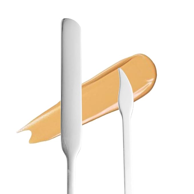 3pcs Cosmetic Mixing Makeup Spatula Nail Art Palette,Spoon Stainless Steel Spatula Face Brush Stirring Embossing Stick Makeup Brushes Cosmetic Tools Nail Polish Mix Stick-FemmiqueWomen