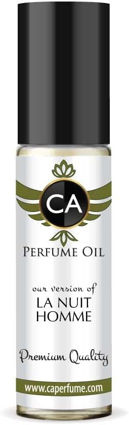 CA Perfume Impression of La Nuit Homme For Men Fragrance Body Oil Roll-On 0.3 Fl Oz/10ml-FemmiqueWomen