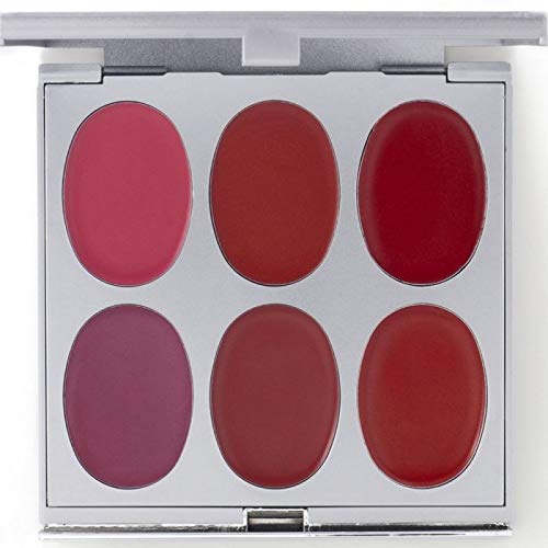 Jerome Alexander New Again Lipstick Palette & Retractable Brush, 6 Hot-Poured, Buildable & Blendable Smooth Matte Shades (Exciting Look)-FemmiqueWomen