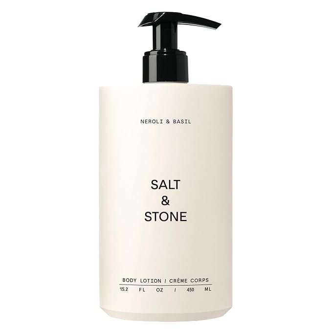 Salt & Stone Body Lotion for Women & Men| Scented Daily Body Lotion | Hydrates, Nourishes & Softens Skin | Restores Dry Skin | Fast-Absorbing | Cruelty-Free & Vegan (450 ml) (Neroli & Basil)-FemmiqueWomen