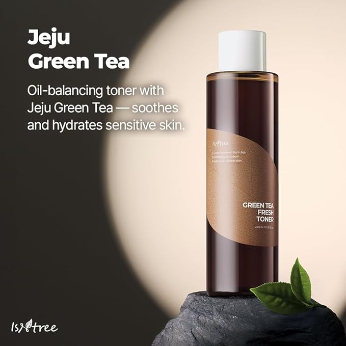 ISNTREE Green Tea Fresh Toner 200ml, 6.76 fl.oz | Korean Skincare | Toner for Oily Skin | Sebum Control | Hydrating and Refreshing-FemmiqueWomen