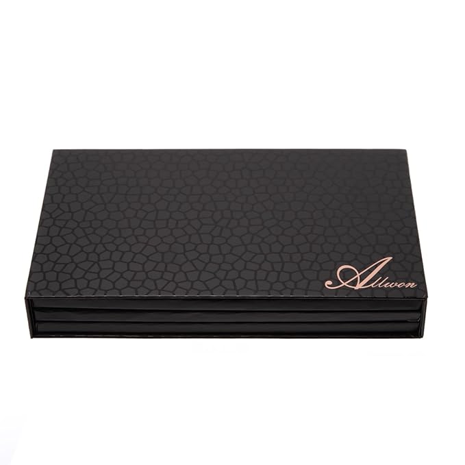 3-Layer Rotation Magnetic Palette 3 in1 Empty Makeup Palette Storage Box for Eyeshadow Lipstick Blush Powder (Black)-FemmiqueWomen