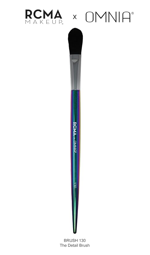 RCMA Makeup x Omnia Professional Makeup Brush 5pc Set, Premium Synthetic Fiber, Iridescent Acrylic Handle, Face Powders, Complexion and Foundation Blending Application Brush set.-FemmiqueWomen