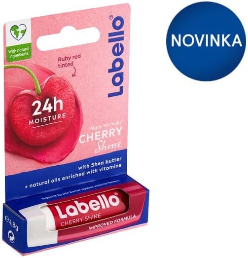 3 LABELLO CHERRY FRUITY SHINE LIP BALM STICK CARE BEAUTY SOFT SMOOTH SPF 10 NEW-FemmiqueWomen