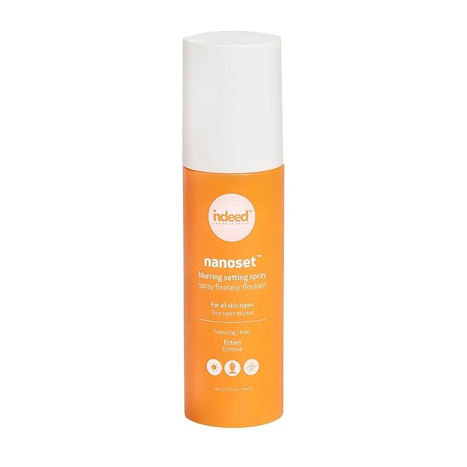 Indeed Labs Nanoset Blurring Setting Spray - Made With Ectoin - Lightweight, Long Lasting, Mattifying, Revitalizes, Controls Shine, Refreshes, Hydrates, All-Day Wear (Setting Spray)-FemmiqueWomen