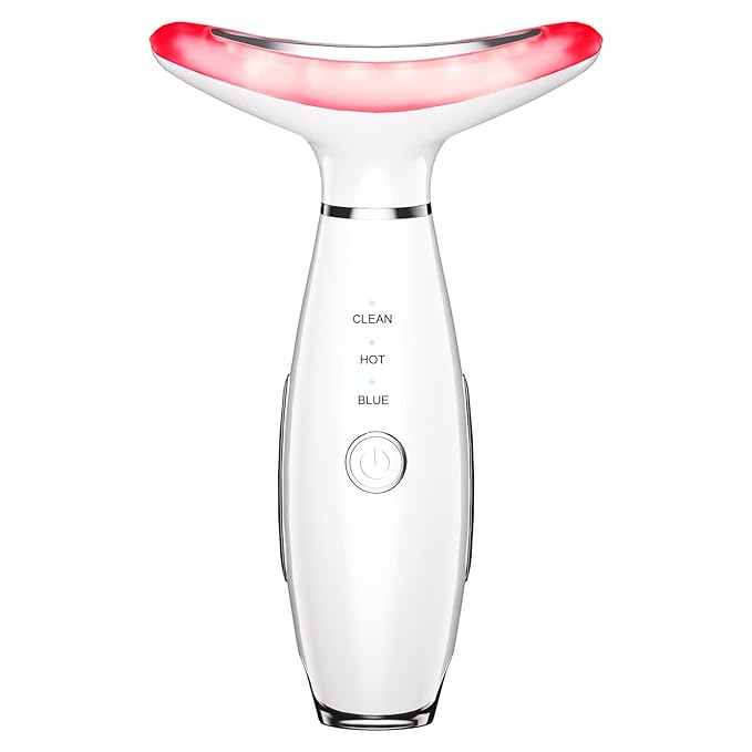 3-in-1 Beauty Massager for Face and Neck, Based on Triple Action LED, Thermal, and Vibration Technologies for Skin Care,Improve,Firm,Tightening and Smooth-FemmiqueWomen