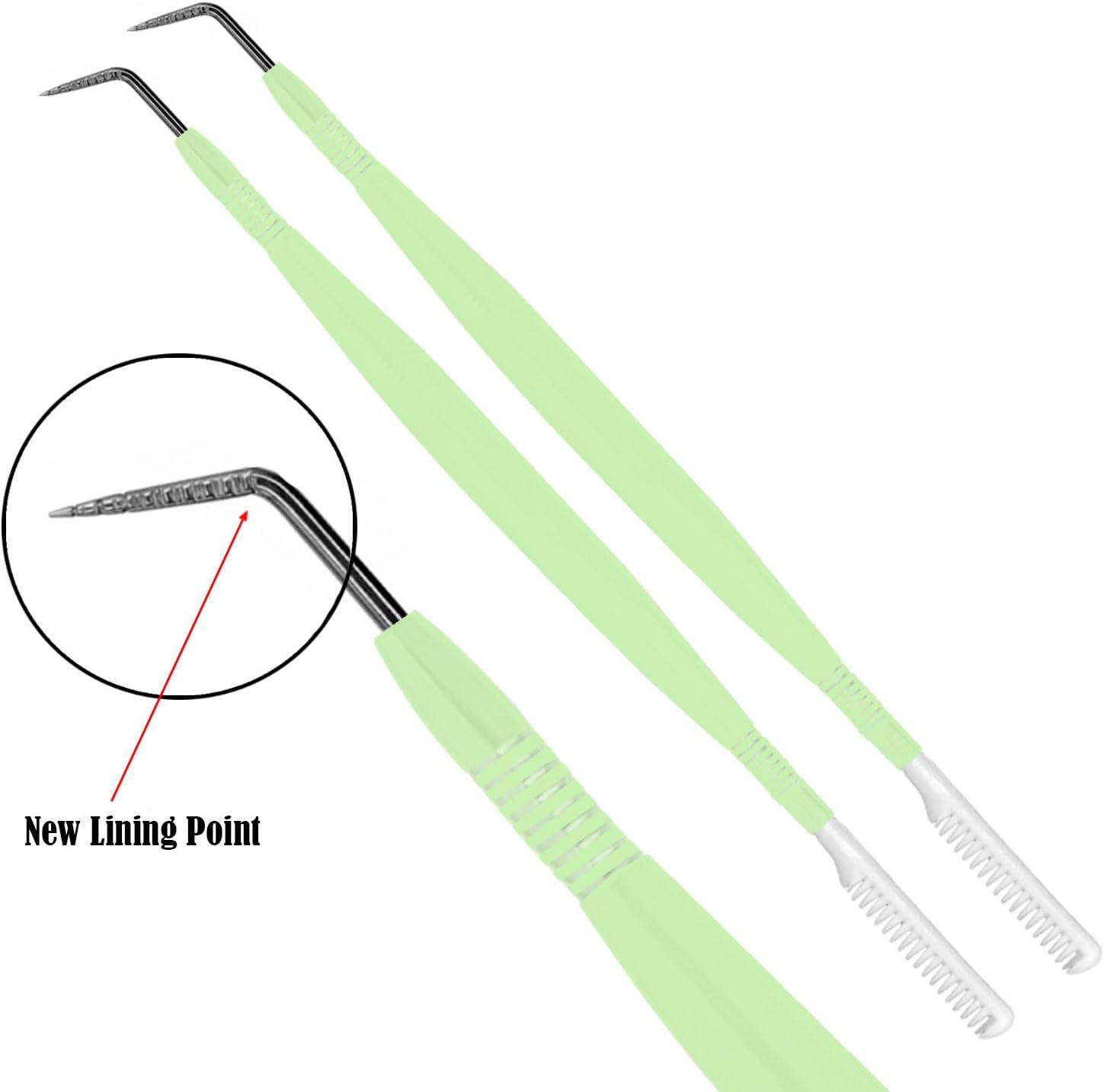 2 Pcs Eye Lash Lift Tool Stainless Steel Y Tool Lash Lift Accessories Precision Lash Lifter Tool - Metal Eye Lash Separator Tool Fine Lash Pro Lash Separator Tool -Professional Lash Supplies Tools-FemmiqueWomen