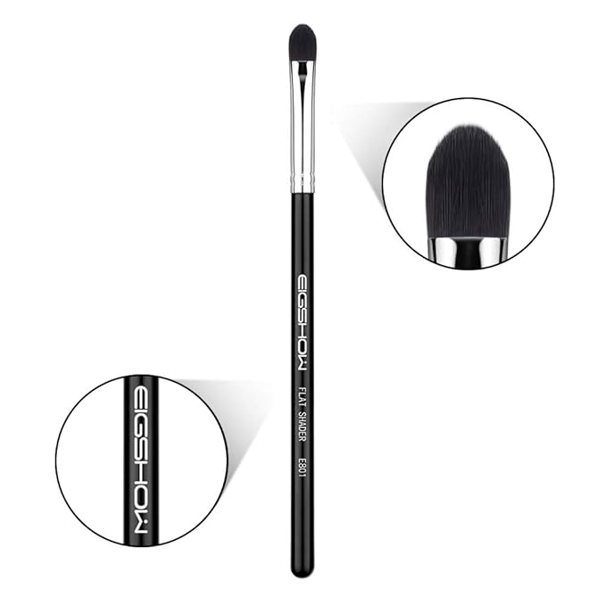 Professional Shader Eyeshadow Brush, EIGSHOW Flat Tapered Blending Brush with Dense Soft Bristles for Eye Shadow Application, for Cream Powder (E801)-FemmiqueWomen