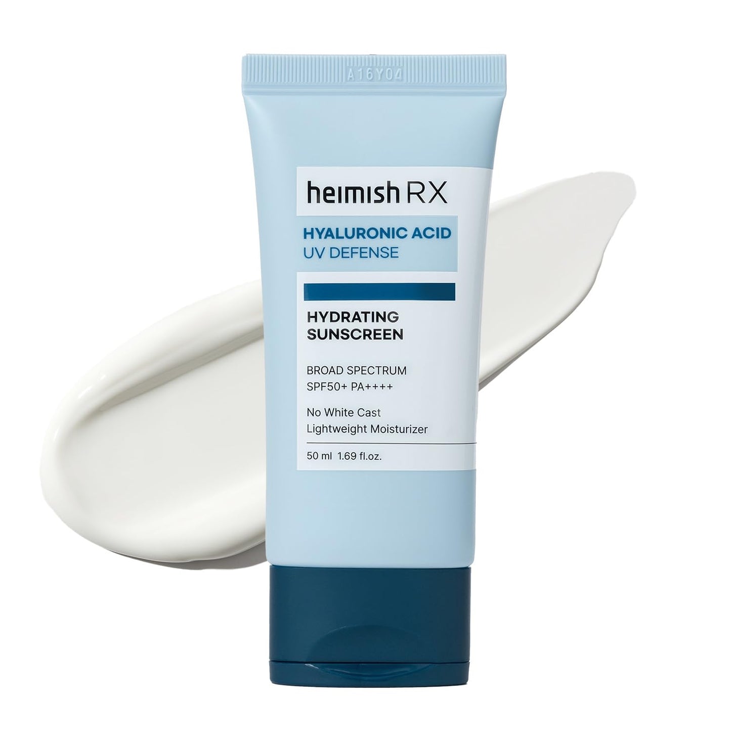 HEIMISH RX Hyaluronic Acid Hydrating Sunscreen - Daily Sunscreen For Face, SPF Face Moisturiser, Broad Spectrum SPF 50, No White Cast, Lightweight, Fast-absorbing, Korean Skincare, 50ml (1.69 fl. oz)-FemmiqueWomen