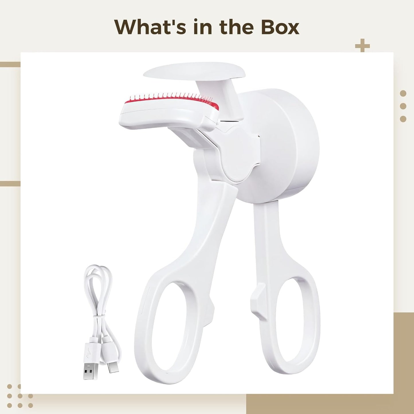 Heated Lash Curler, C-Shaped Intelligent Eyelash Curler, 3-Level Temperature Control, USB Rechargeable Electric Eyelash Styler, Portable Design, Personalized Curling Experience-FemmiqueWomen