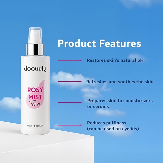 Rosy Mist Hydrating Toner – 150ml, Rose Water Spray for Face | Refreshing Toner & Face Mist Hydrating Spray for Glowing Skin, Instant Hydration, and Natural Radiance – All Skin Types.-FemmiqueWomen