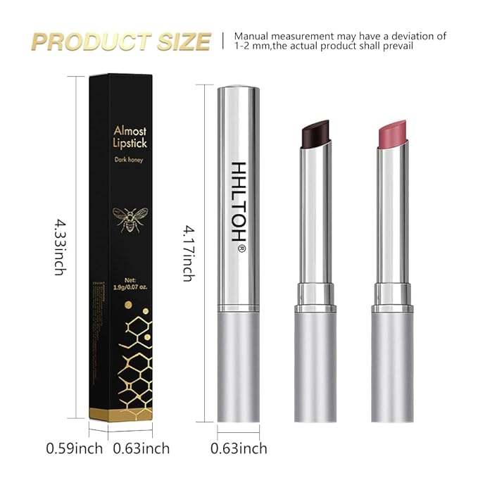2PCS Honey Tinted Lips Balm Lipstick - Sheer Hydrating Lipstick for All Skin Tones - Moisturizing Lip Balm, Nourishing Lip Balm – Bálsamo Labial Hidratante con Color,Natural Cherry Black & Pink-FemmiqueWomen