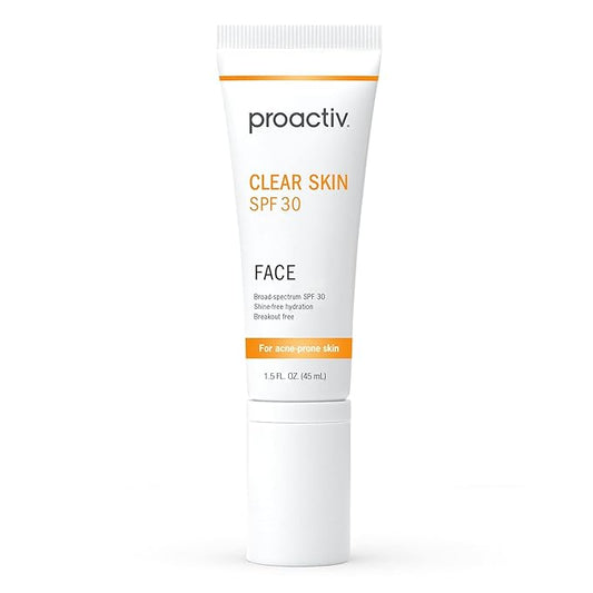Proactiv Clear Skin Face Sunscreen Moisturizer With SPF 30 - Hydrating SPF Lotion And Sensitive Skin Sunscreen For Oily Skin And Acne-Prone Skin, Oil Free Matte Skincare Sunscreen, 1.5oz-FemmiqueWomen