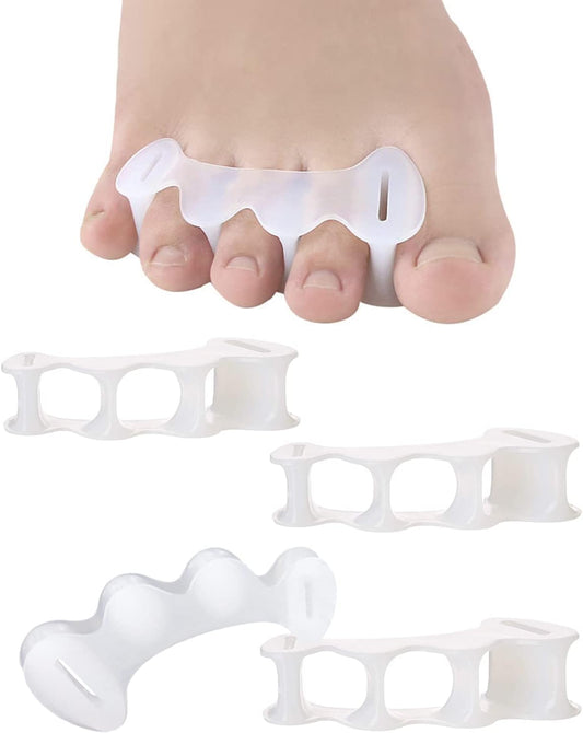 2Pairs Toe Separators Toe Spacers for Women Men to Correct Bunion, Relieve Feet Pain, Foot Alignment, Toe Straighteners for Hammertoes (L, Women Shoe Size 13+, Men:11.5+)-FemmiqueWomen
