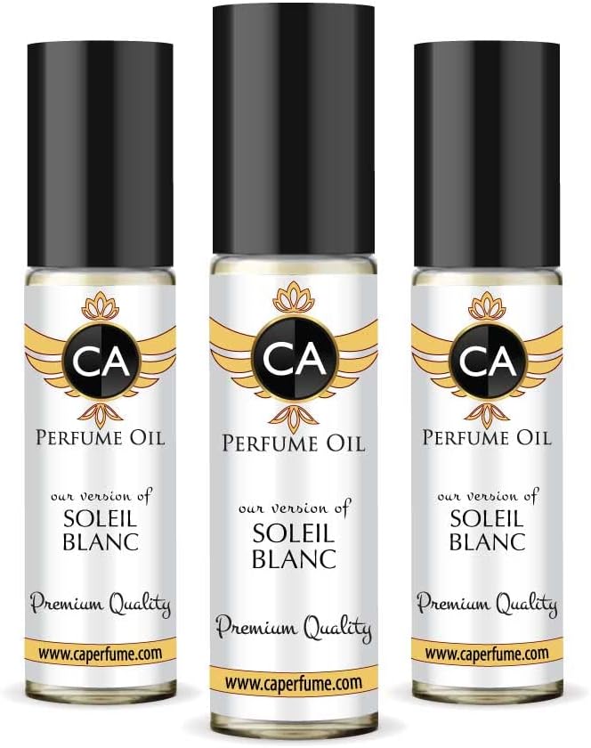 CA Perfume Impression of Soleil Blanc For Women & Men Replica Fragrance Body Oil Dupes Roll-On 0.3 Fl Oz-X3-FemmiqueWomen