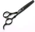 SHARONDS 6/7 Inch Professional 440C Hair Cutting Scissor Salon Hairdressing Thinning Shears Perfect for Barber and Home Use (6 in tooth)
