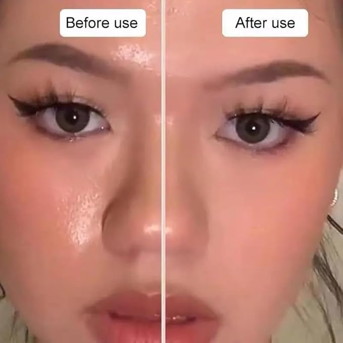 Oil-Absorbing Volcanic Face Roller set with blotting paper and 2PC Replaceable Volcanic Balls,Reusable Portable Oily Skin Control Roller, Instant Results Remove Excess Shine Rolling (White Set)-FemmiqueWomen